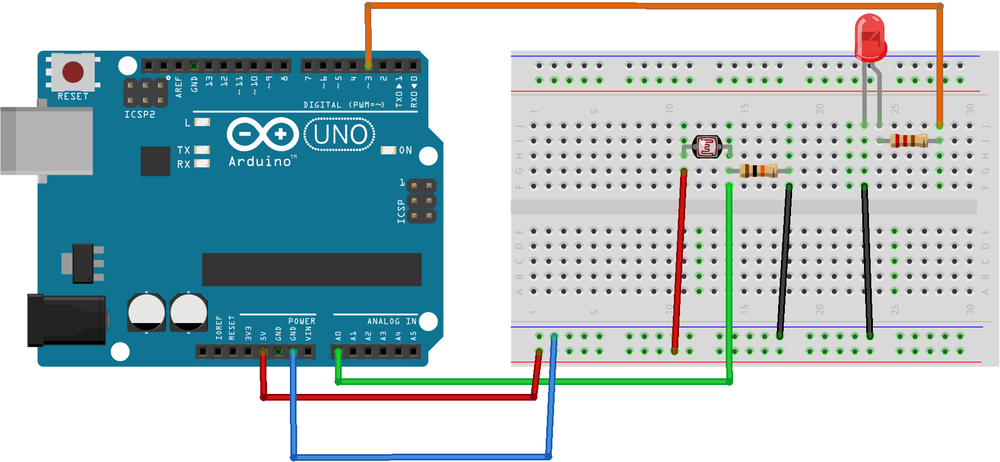 LED mit LDR dimmen